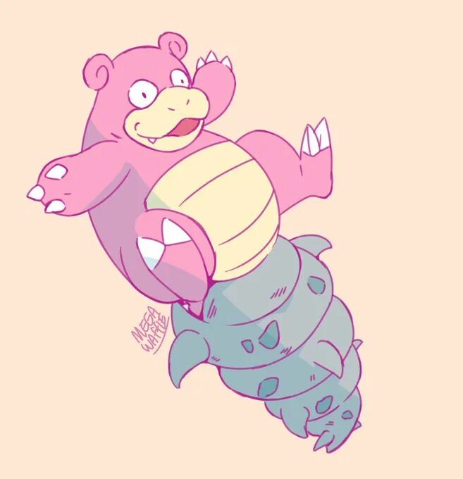 Слоубро. Slowbro. MEGAWAFFLE twitter.