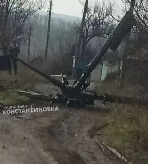 Сбитый охотник над константиновкой