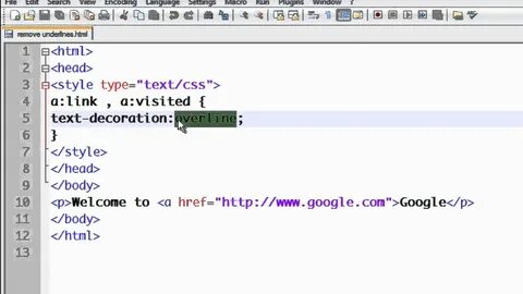 Html убрать нижнее подчеркивание