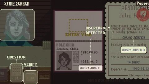 Papers please режимы