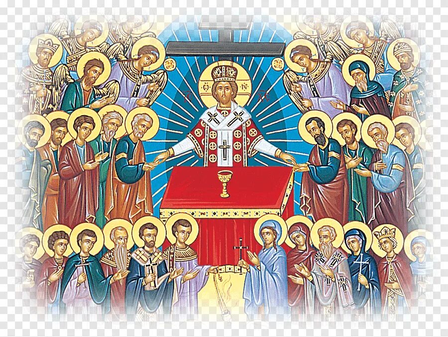 Поздравить с днем всех святых. Сонм мучеников икона торжество православия. с праздником день всех святых в православии. день всех святых.