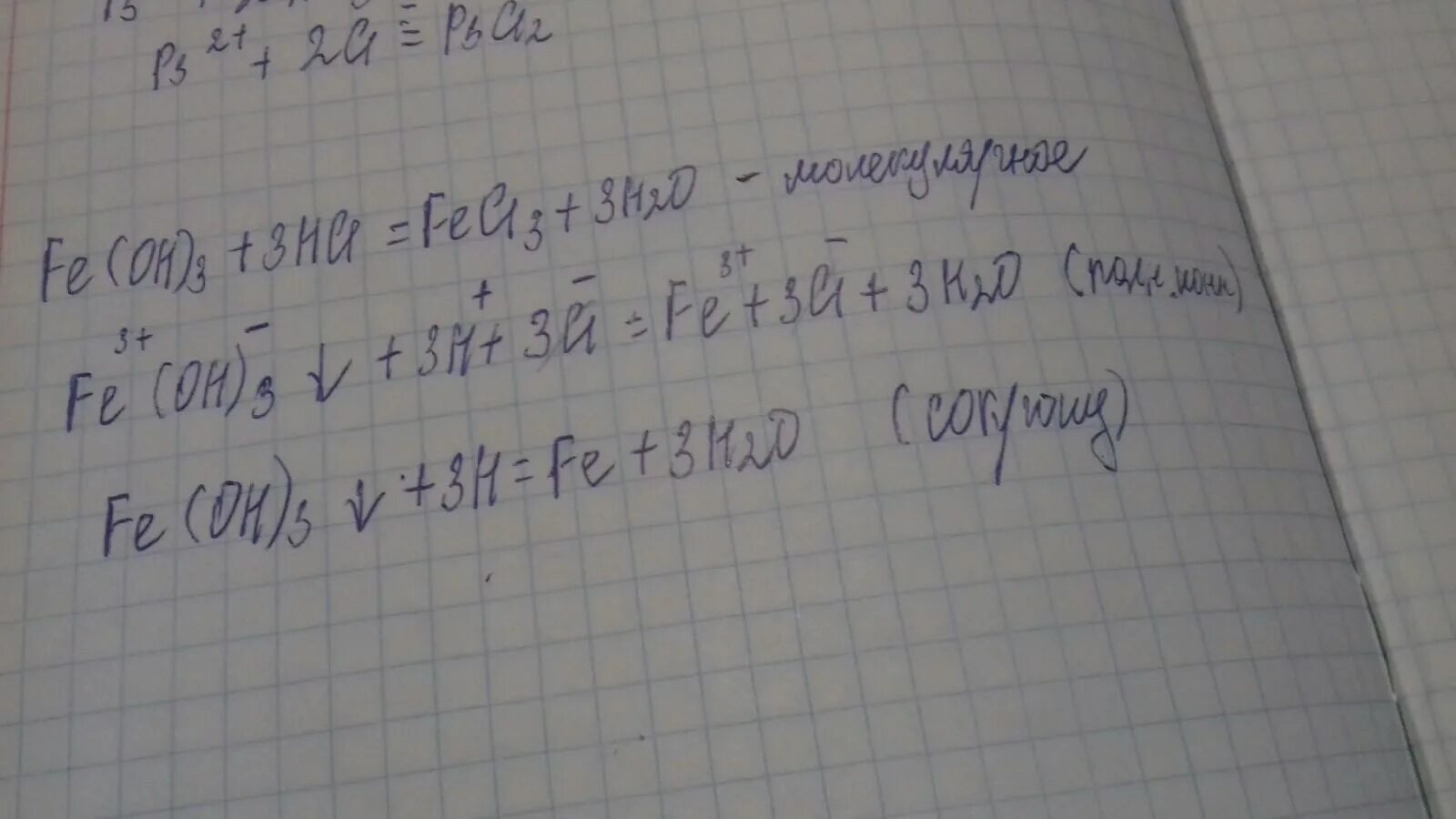 Fe no3 3 hci