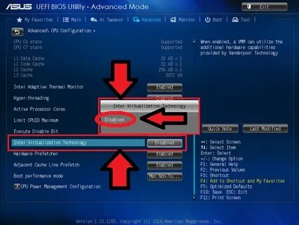 Virtualization technology включить