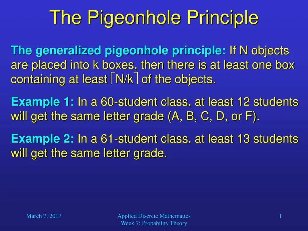 Example of principles