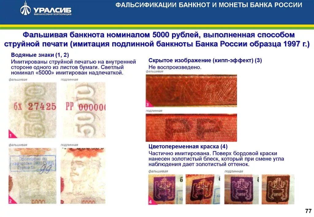 Какие денежные знаки контролируются на ощупь