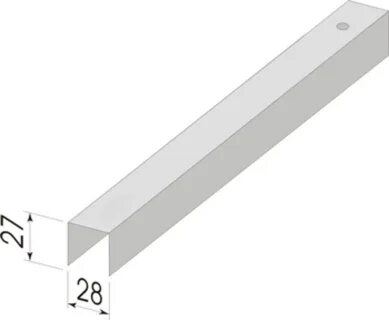 Профиль потолочный ппн 28х27х3000