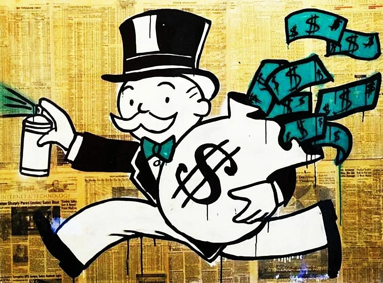 Граффити Алек Монополи. Alec Monopoly граффити.