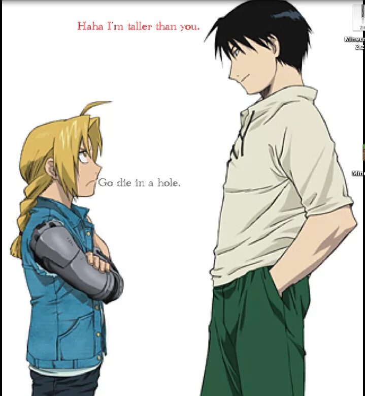 He was taller than me. Стальной алхимик Рой и Эд. Edward Elric x Roy Mustang.