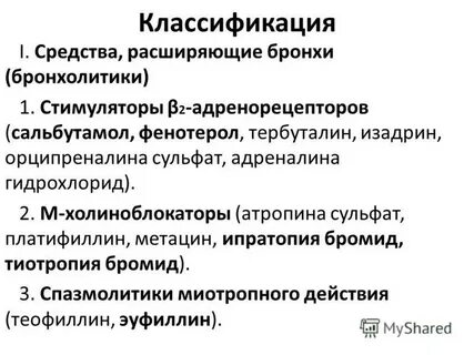 Эуфиллин бронхолитик