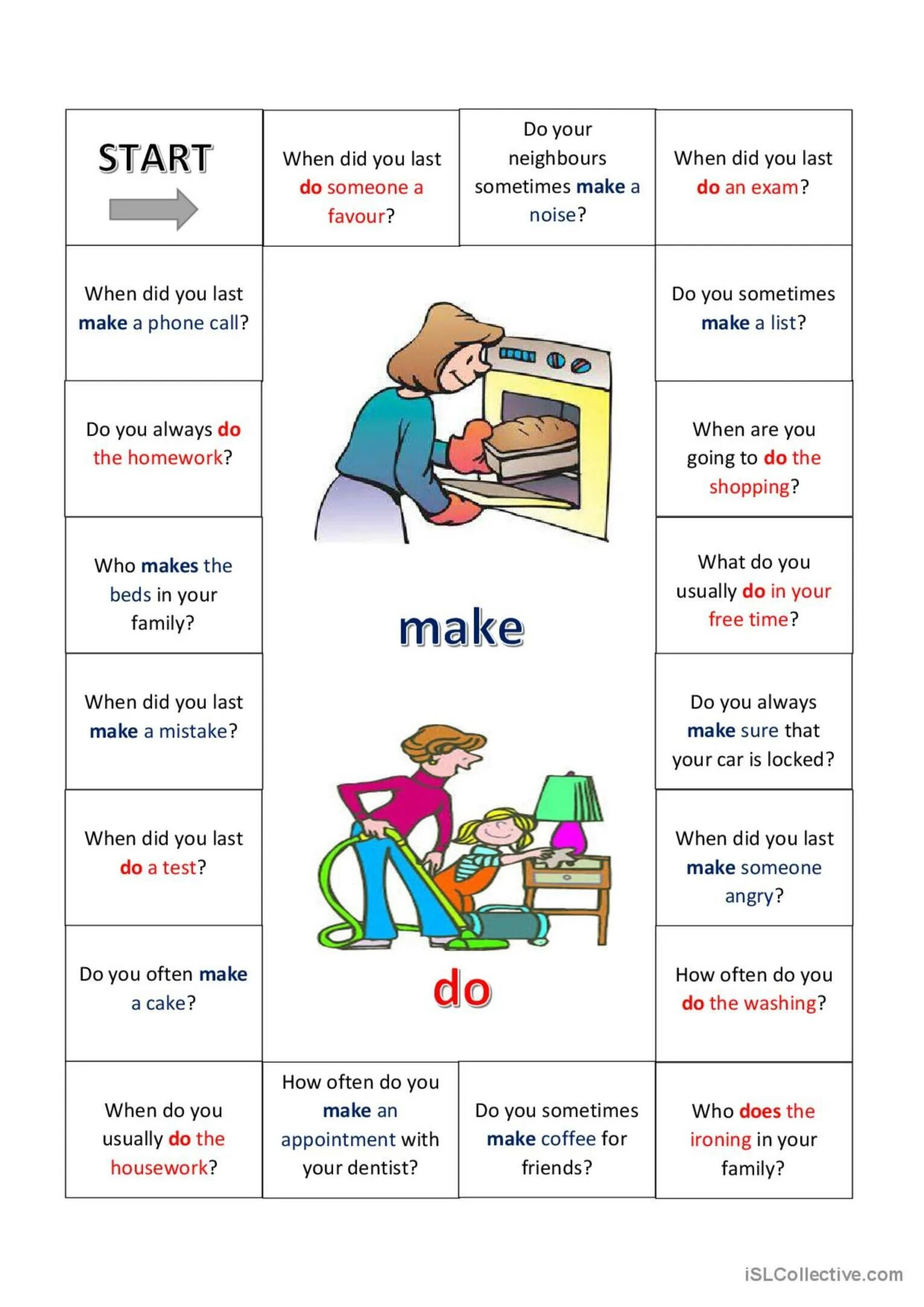 Speaking questions game. Present simple speaking activities. карточка do make. present simple карточки. make do board game.