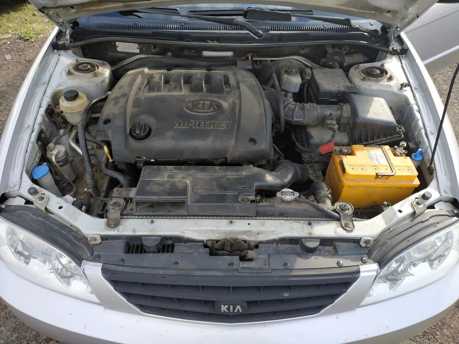 Помылись под капотом тоже - KIA Spectra, 1,6 л, 2008 года мойка DRIVE2