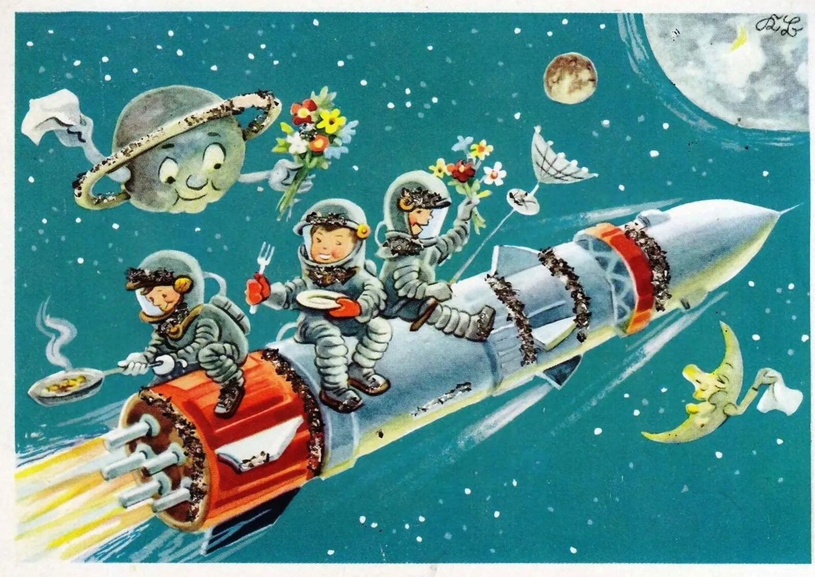 Веселое про космос. День космонавтики. Плакат на тему космос. Космонавтика для детей. С днем космонавтики открытки.