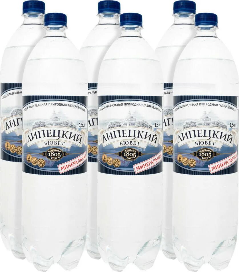 Липецкий бювет Вода Питьевая Газированная 12шт - купить с доставкой по выгодным 