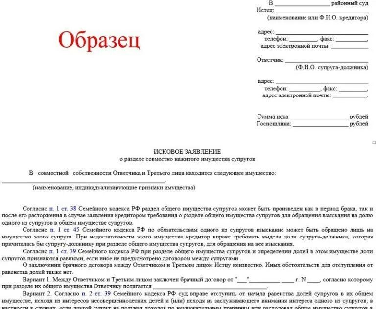 Развод машина оформлена на мужа. Исковое заявление о разделе имущества образец. Исковое заявление о расторжении брака раздела имущества и кредита. Образец искового заявления в суд о разделе имущества. Образец заявления в суд на Разделение имущества.