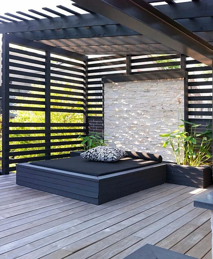 buitenverblijf modern hout zwart Achtertuin huis, Achtertuinideeën, Buitenontwer