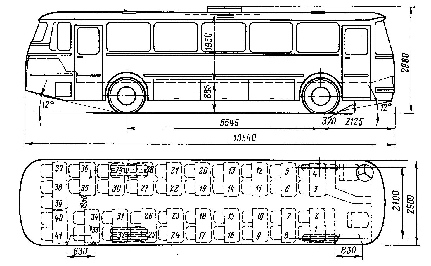 Паз 3205 размеры. Габариты автобуса ПАЗ 3205. ЛАЗ-697р турист габариты. ЛАЗ 695 габариты. ПАЗ-3205 автобус габариты салона.