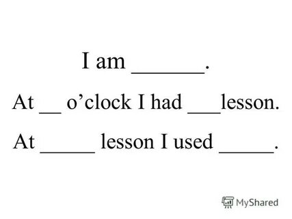 Used to lesson