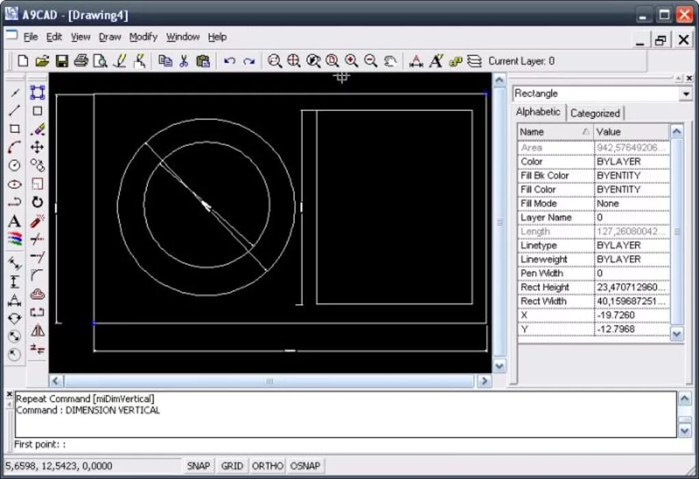 Program a2. Программа для чертежей a9cad. Чертёжно-графическая программа a9cad. A9tech программа. A9cad сетка.