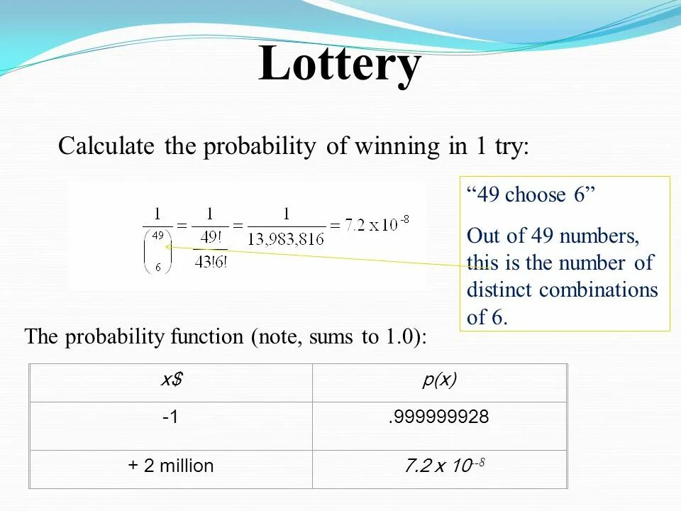 Calculate probability. Calculate. Функция calculate. Probability of winning the Lottery.