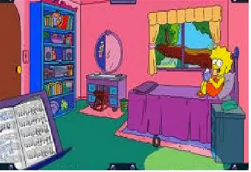 What lisa not doing in her room