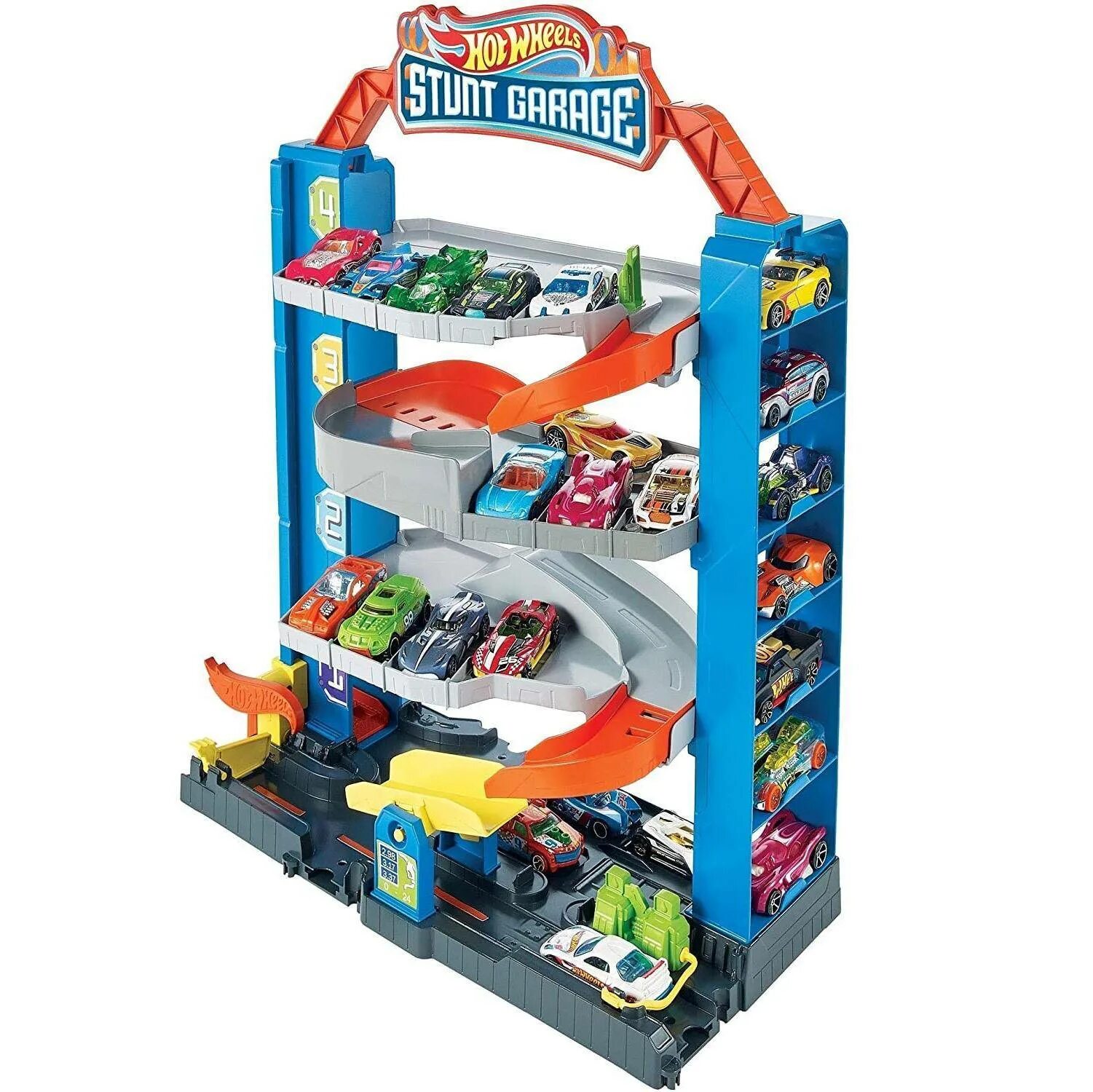 Гараже вилс. Gnl70 hot Wheels. Набор хот Вилс Сити gnl70. Гараж hot Wheels Stunt Garage. Хот Вилс Сити трюковой гараж.