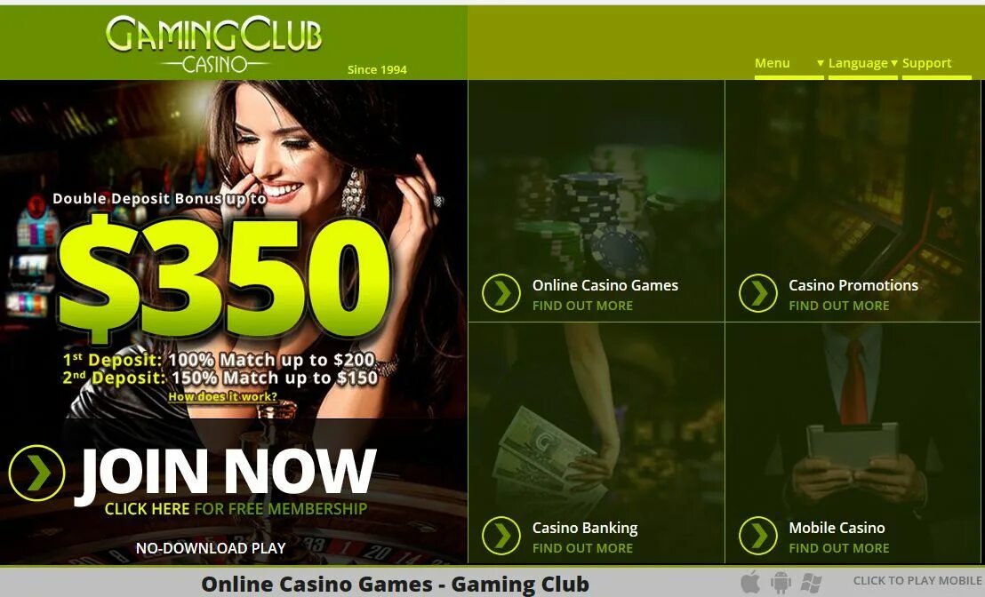 Mobile casino gaming. The Gaming Club mobile Casino. Game Club Bonus. Club Player mobile Casino.