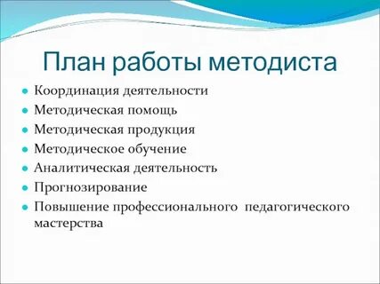 Планы методиста