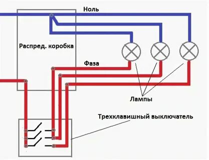 Схема 3 лампочки