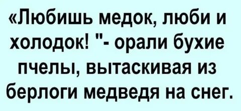 Любишь медок люби и холодок брат