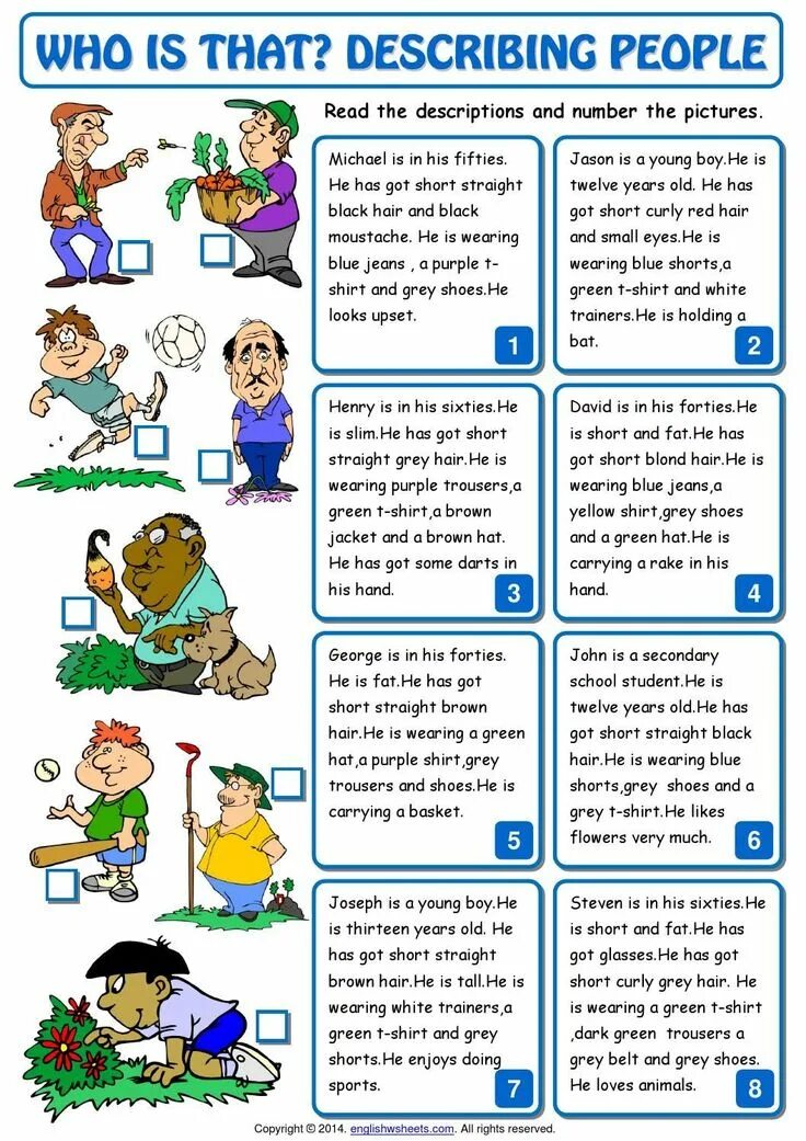 Answer the questions about the lessons