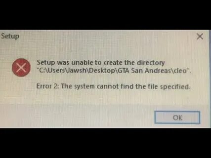 Setup is unable