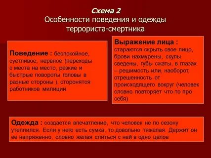 Поведение террориста