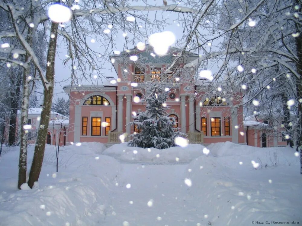 новогодняя усадьба. елка во дворце. новогодняя ночь в усадьбе. зимняя архитектура. новосибирск новый год.