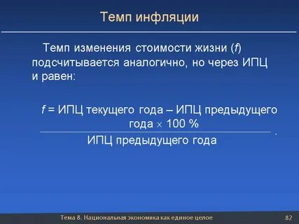 Изменение стоимости жизни