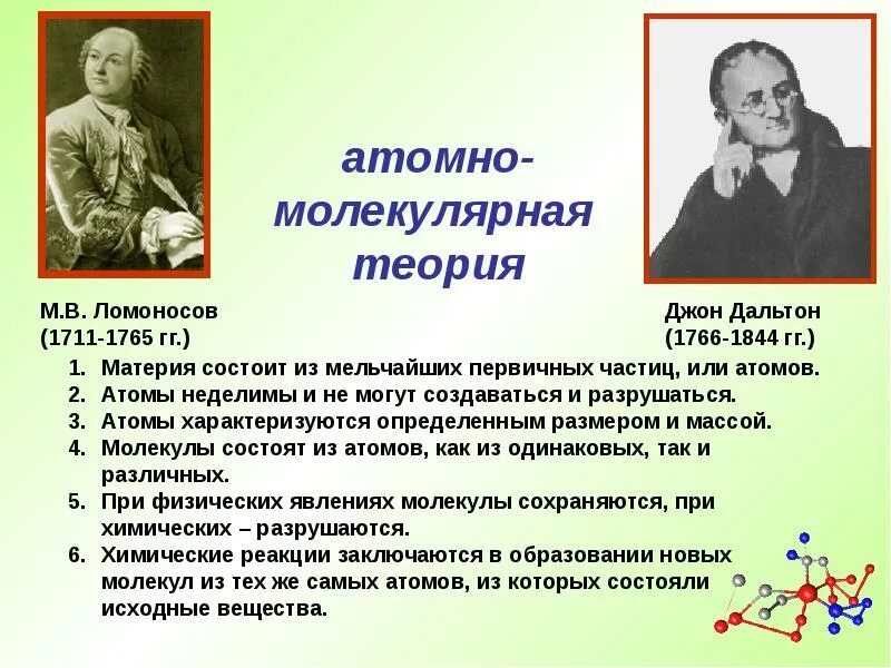 Теория строения молекул. Ломоносов атомно молекулярное учение. Атомно-молекулярная теория. Положение атомно молекулярной теории. Атомномолекуляная теория.