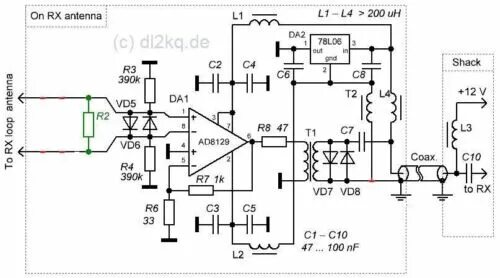 Ad8129 антенна. Широкополосная ферритовая антенна 2sk544. Усилитель 30 мгц. Усилитель рамочной антенны схема. Amplifier ad8129 lay loop.