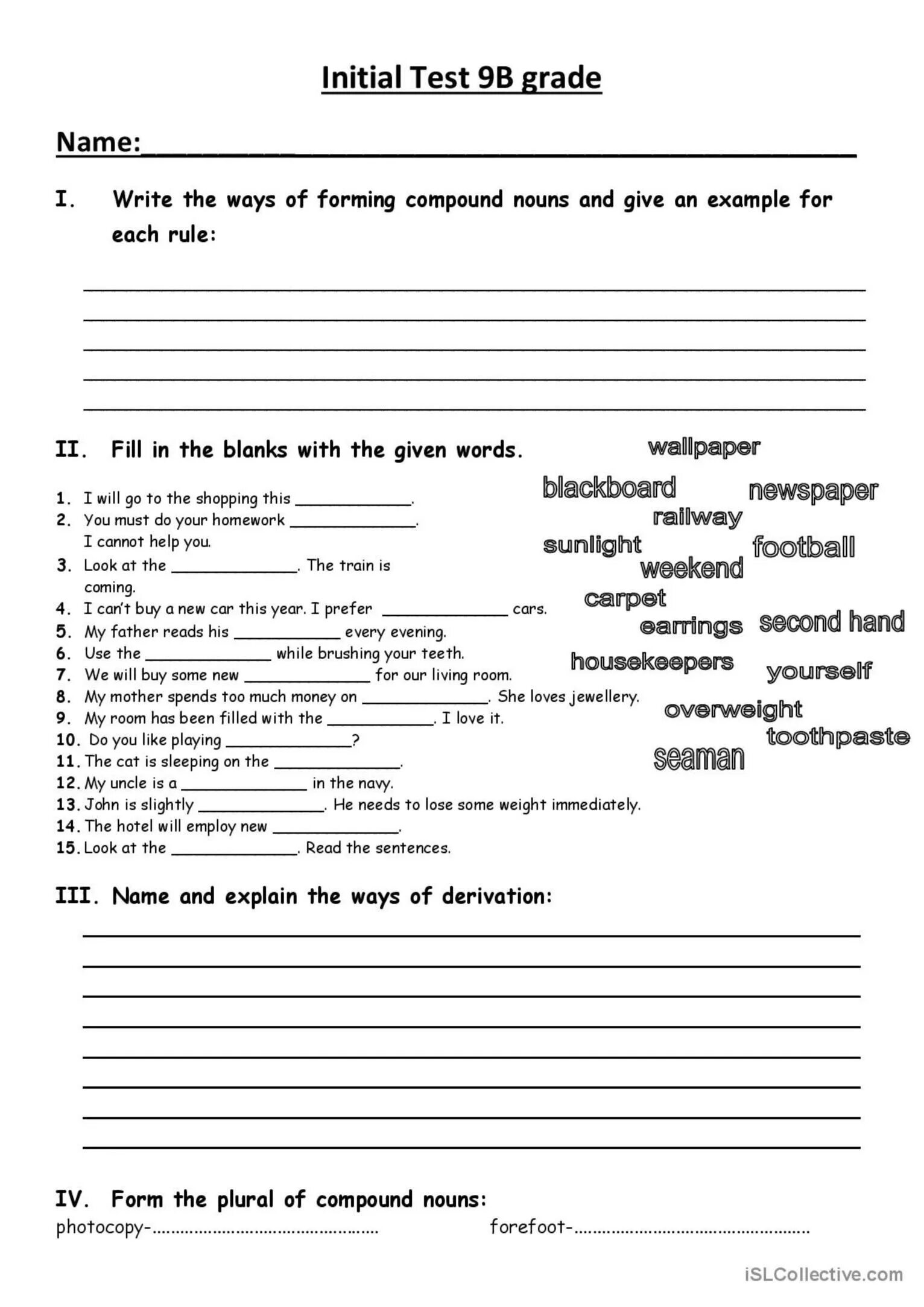 Test 1 form 9. Worksheets грамматика. English written Test 9th Grade ответы. Test 9 Grade. Grammar Test 9 Grade.