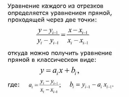 Как найти уравнение прямой по точкам