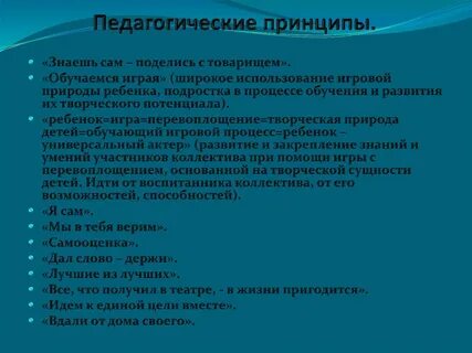 3 социально педагогические принципы