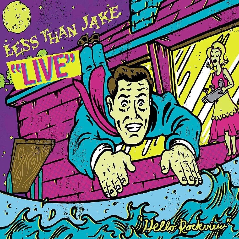 Live in less. Less than Jake. Крис ДЕМЕЙКС less than Jake. Less than Jake Goodbye Blue & White. Jake in the Box обложка альбом.