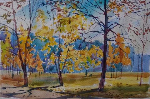 Рисуем позднюю осень