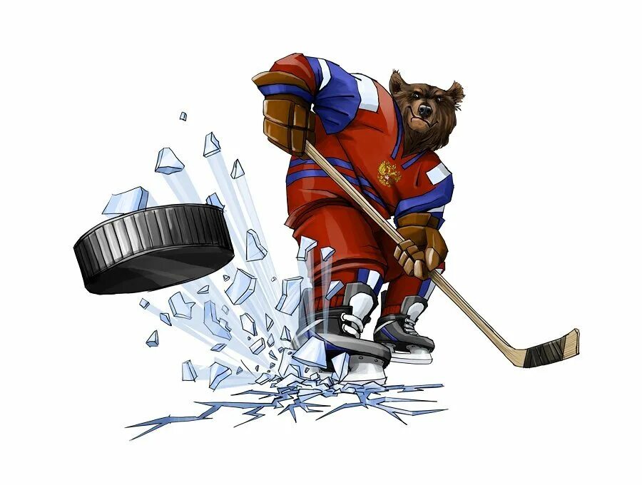 День тренера поздравление хоккей. Хоккей иллюстрация. Медведь-хоккеист. Хоккейная тематика. Хоккеист с клюшкой.