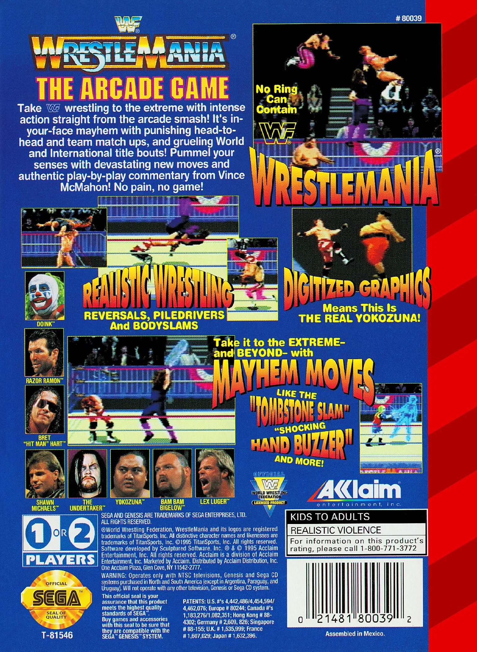 Wwf wrestlemania the arcade game. Wrestlemania 1995 сега картридж. картридж wwf wrestlemania arcade для sega mega drive. картридж sega wrestlemania genesis. игра sega: wrestlemania.