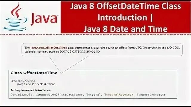 Java time offsetdatetime. Java time offsetdatetime