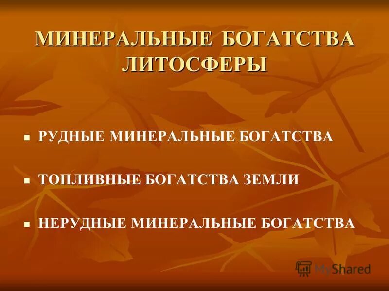 Главным минеральным богатством. Топливные богатства.