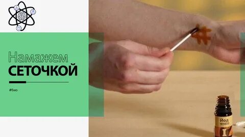 Наносят на кожу йод