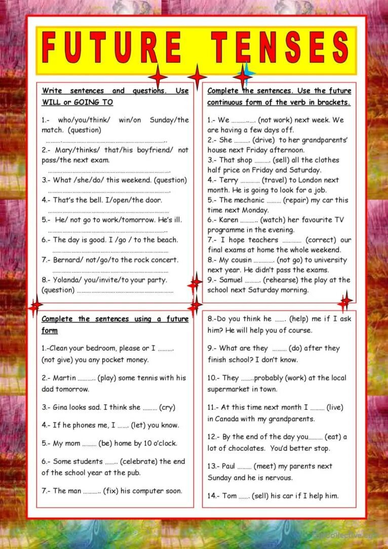 Future simple test english. Future tenses упражнения. способы выражения будущего времени worksheets. будущее время worksheets. future tenses worksheets.