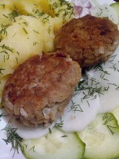 Котлеты из рыбной консервы с картошкой
