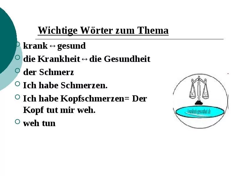 Tut weh. Wehtun спряжение. Gesundheit und Krankheit презентация. Gesundheit презентация к уроку. Ich habe Kopfschmerzen презентация.