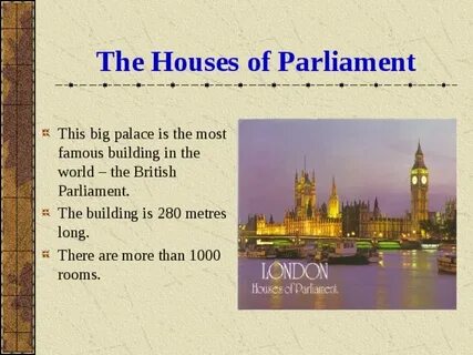 Houses of parliament перевод